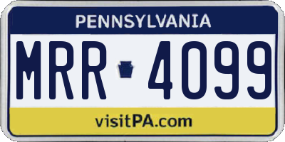 PA license plate MRR4099