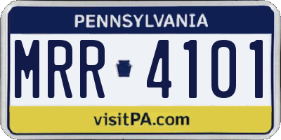 PA license plate MRR4101