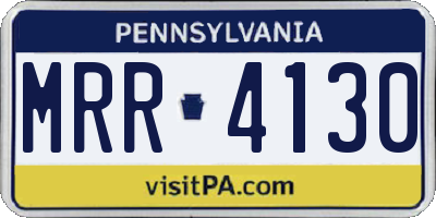 PA license plate MRR4130