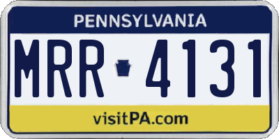 PA license plate MRR4131