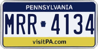 PA license plate MRR4134
