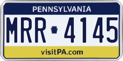 PA license plate MRR4145
