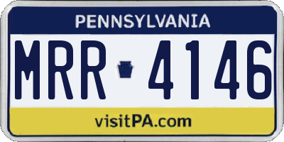 PA license plate MRR4146