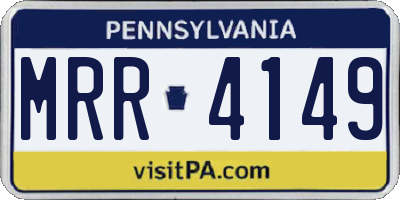 PA license plate MRR4149