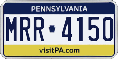 PA license plate MRR4150