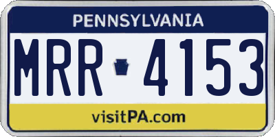PA license plate MRR4153