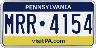 PA license plate MRR4154