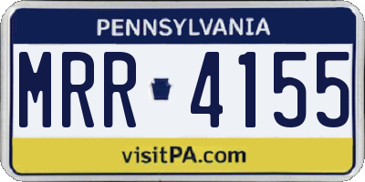 PA license plate MRR4155