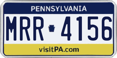 PA license plate MRR4156