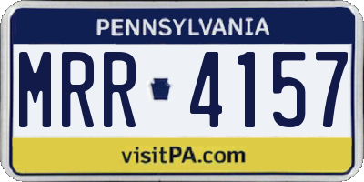 PA license plate MRR4157