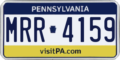 PA license plate MRR4159