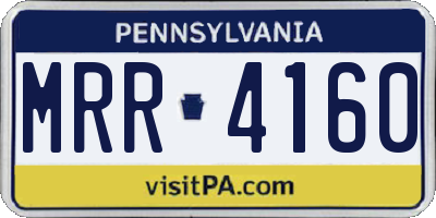 PA license plate MRR4160