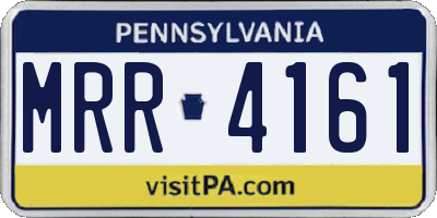 PA license plate MRR4161