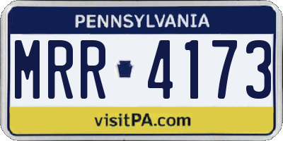 PA license plate MRR4173