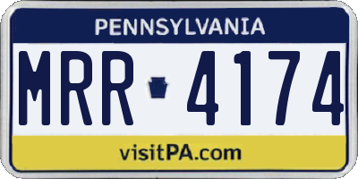 PA license plate MRR4174