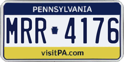 PA license plate MRR4176
