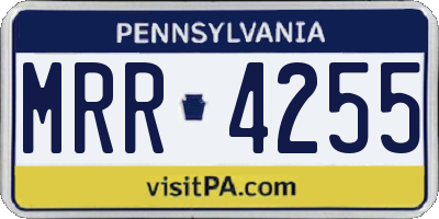 PA license plate MRR4255