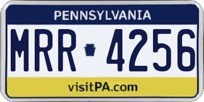 PA license plate MRR4256