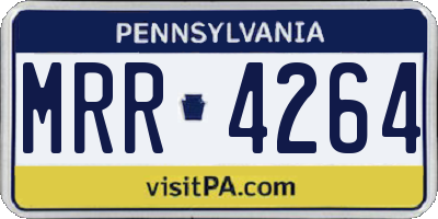 PA license plate MRR4264