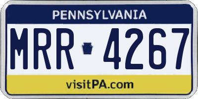 PA license plate MRR4267