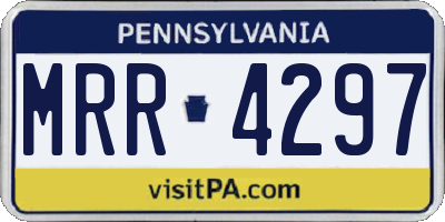 PA license plate MRR4297