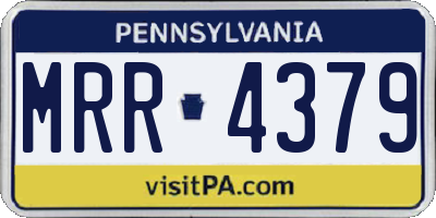 PA license plate MRR4379