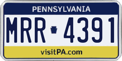 PA license plate MRR4391