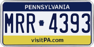 PA license plate MRR4393