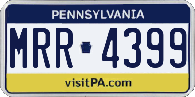 PA license plate MRR4399