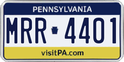 PA license plate MRR4401