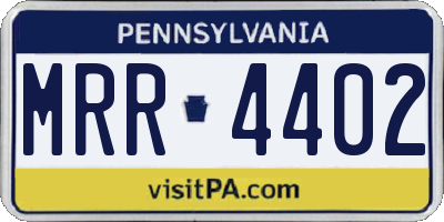 PA license plate MRR4402