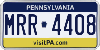 PA license plate MRR4408