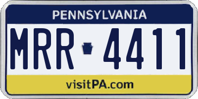 PA license plate MRR4411