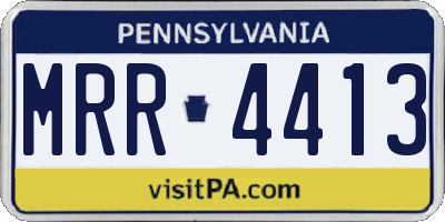 PA license plate MRR4413