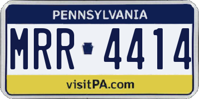 PA license plate MRR4414