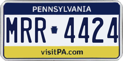 PA license plate MRR4424
