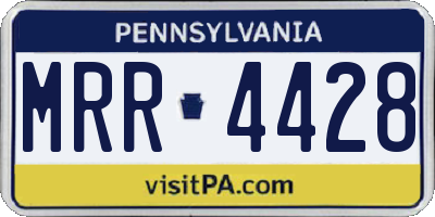 PA license plate MRR4428