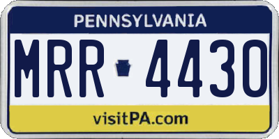 PA license plate MRR4430