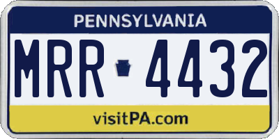 PA license plate MRR4432
