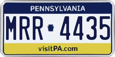 PA license plate MRR4435