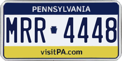 PA license plate MRR4448