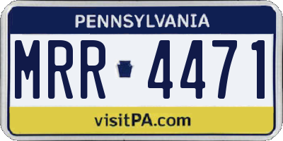 PA license plate MRR4471