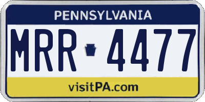 PA license plate MRR4477
