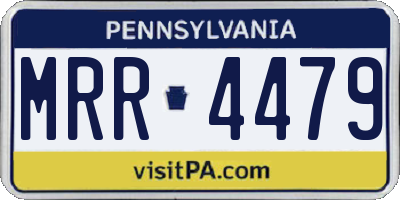 PA license plate MRR4479