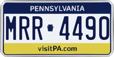 PA license plate MRR4490