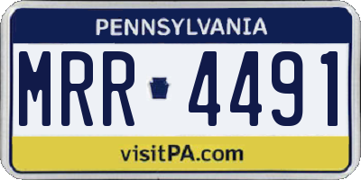 PA license plate MRR4491