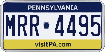 PA license plate MRR4495