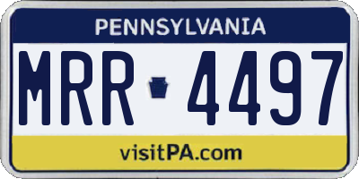 PA license plate MRR4497