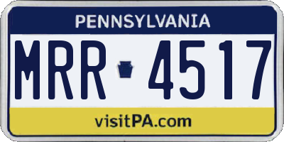 PA license plate MRR4517