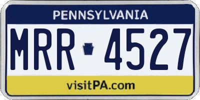 PA license plate MRR4527
